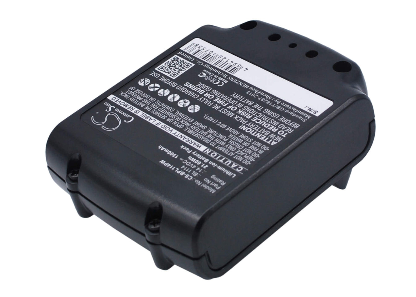 14.4V, 1500mAh, Li-ion Battery fits Black & Decker, Asl146bt12a, Asl146k, 21.6Wh