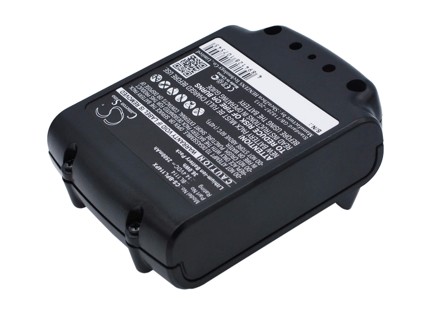 14.4V, 2500mAh, Li-ion Battery fits Black & Decker, Asl146bt12a, Asl146k, 36Wh