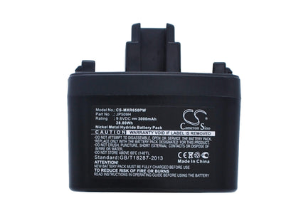 9.6V, 3000mAh, Ni-MH Battery fits Max Rebar, Rb650, Rb650a, 28.8Wh
