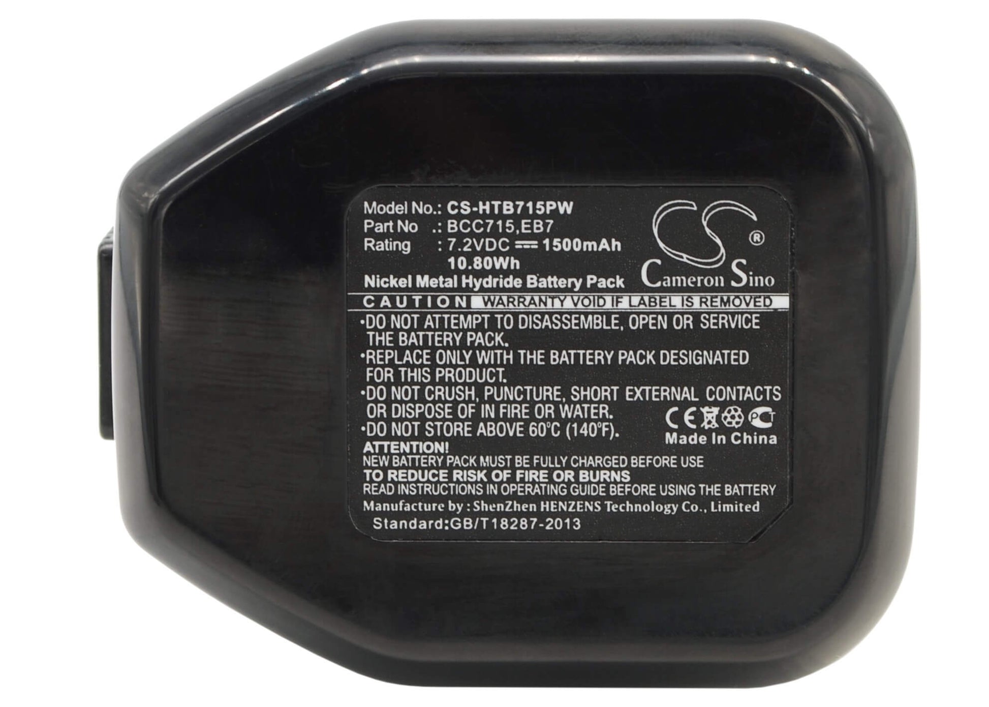 7.2V, 1500mAh, Ni-MH Battery fits Hitachi, Dn10dsa, Dn10dta, 10.8Wh