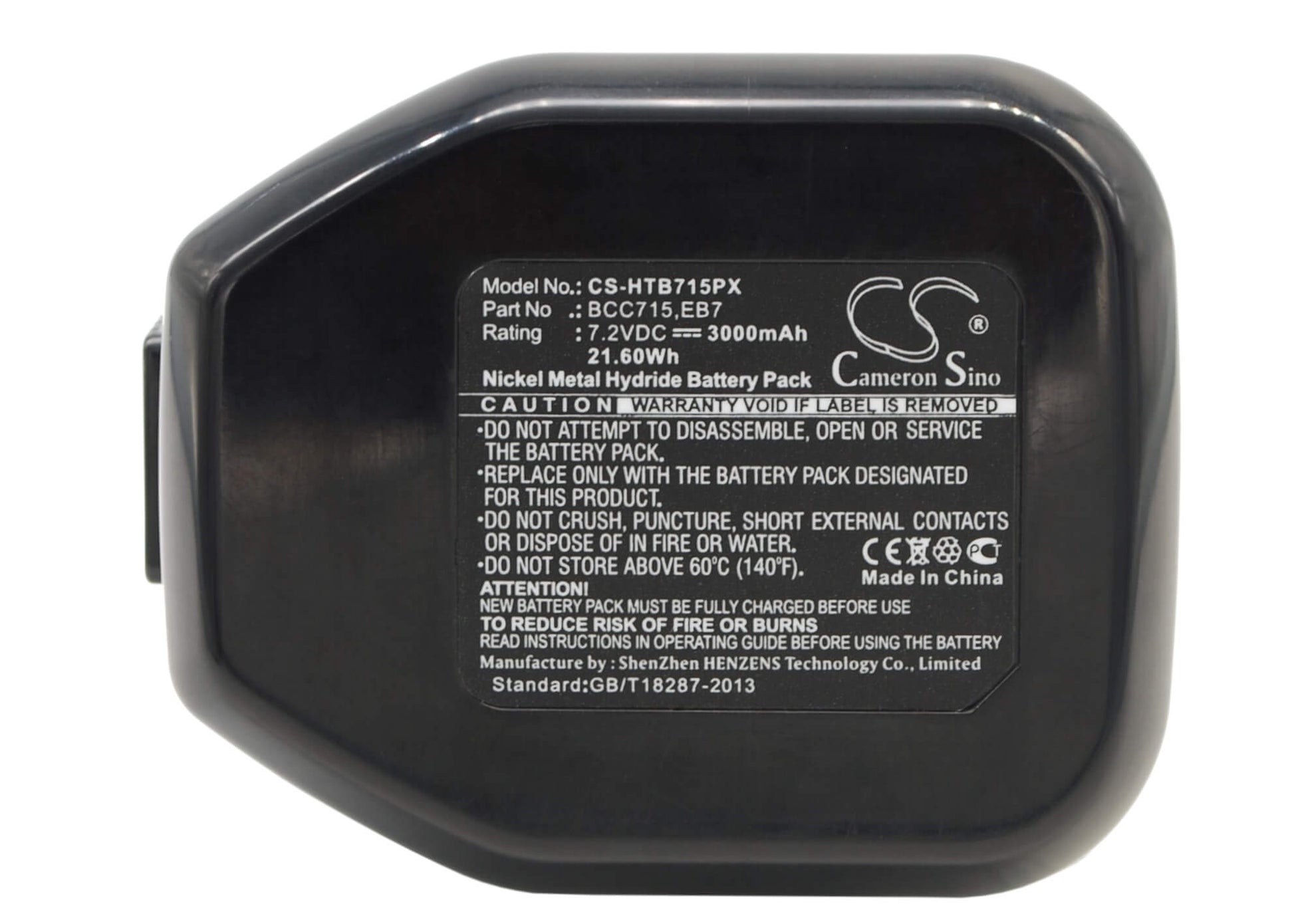 7.2V, 3000mAh, Ni-MH Battery fits Hitachi, Dn10dsa, Dn10dta, 21.6Wh