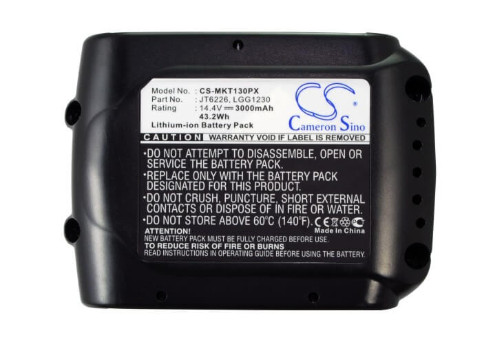 14.4V, 3000mAh, Li-ion Battery fits Makita, Bbo140, Bcf050, 43.2Wh