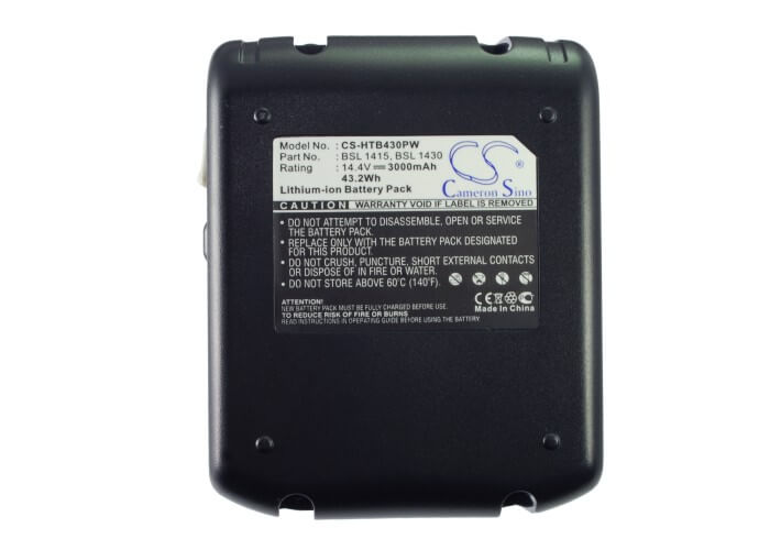 14.4V, 3000mAh, Li-ion Battery fits Hitachi, 14dsl, C 14dsl, 43.2Wh