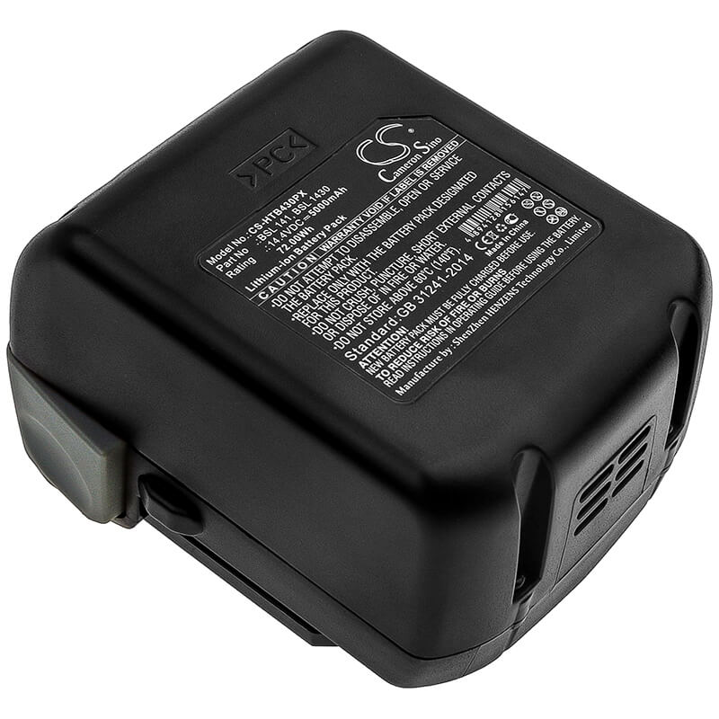 14.4V, 5000mAh, Li-ion Battery fits Hitachi, 14dsl, C 14dsl, 72Wh