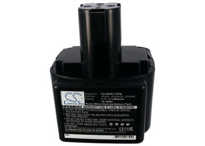 9.6V, 1500mAh, Ni-MH Battery fits Max Rebar, Rb213, Rb215, 14.4Wh