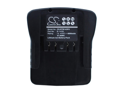 14.4V, 4000mAh, Li-ion Battery fits Ryobi, Bdm-143, Bfl-140, 57.6Wh
