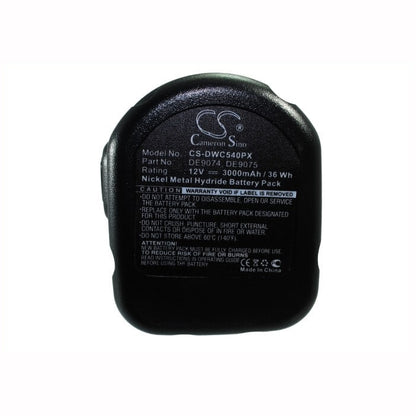 12.0V, 3000mAh, Ni-MH Battery fits Dewalt, 152250-27, 2802, 36Wh