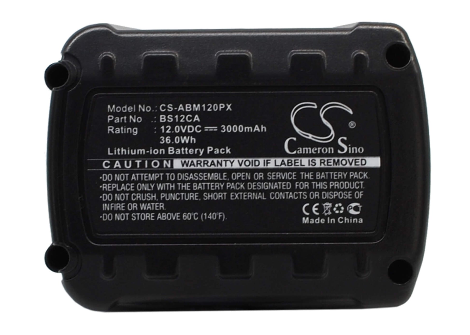 12.0V, 3000mAh, Li-ion Battery fits Aeg, Mc-bs12ca, 36Wh