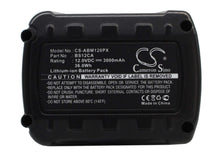 12.0V, 3000mAh, Li-ion Battery fits Aeg, Mc-bs12ca, 36Wh