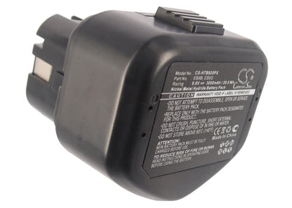 9.6V, 3000mAh, Ni-MH Battery fits Hitachi, Ck 12d, Ck 12dy, 28.8Wh