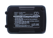 12.0V, 4000mAh, Li-ion Battery fits Dewalt, 12v Max Li-ion, Dcd700, 48Wh