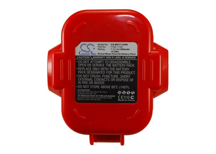 7.2V, 1500mAh, Ni-MH Battery fits Makita, 6224d, 6224dw, 10.8Wh