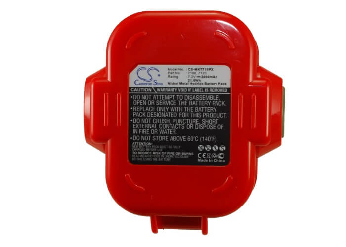 7.2V, 3000mAh, Ni-MH Battery fits Makita, 6224d, 6224dw, 21.6Wh