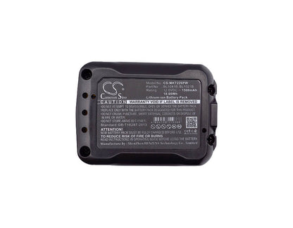 12.0V, 1500mAh, Li-ion Battery fits Makita, 12v Max Cxt Tool, 12-volt Max Cxt, 18Wh
