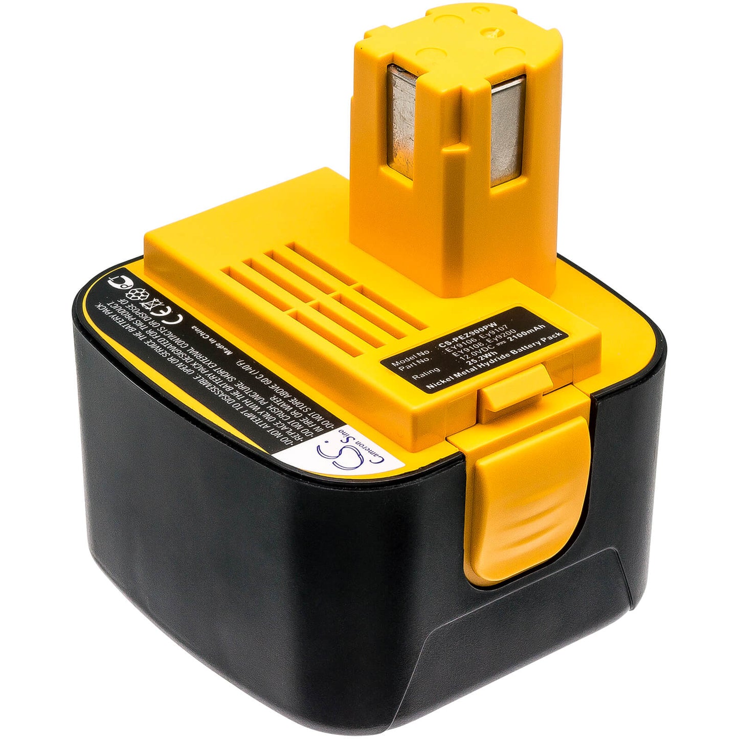 12.0V, 2100mAh, Ni-MH Battery fits Panasonic, Ey3000, Ey3502fqmkw, 25.2Wh