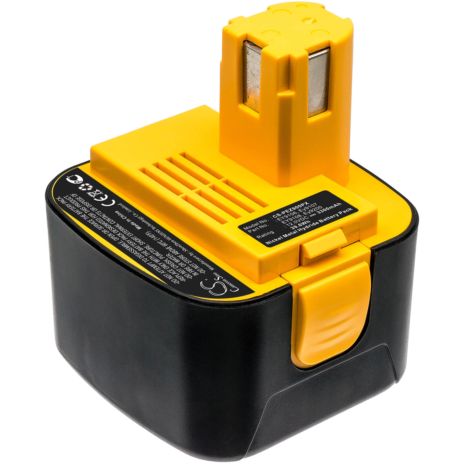 12.0V, 3300mAh, Ni-MH Battery fits Panasonic, Ey3000, Ey3502fqmkw, 39.6Wh