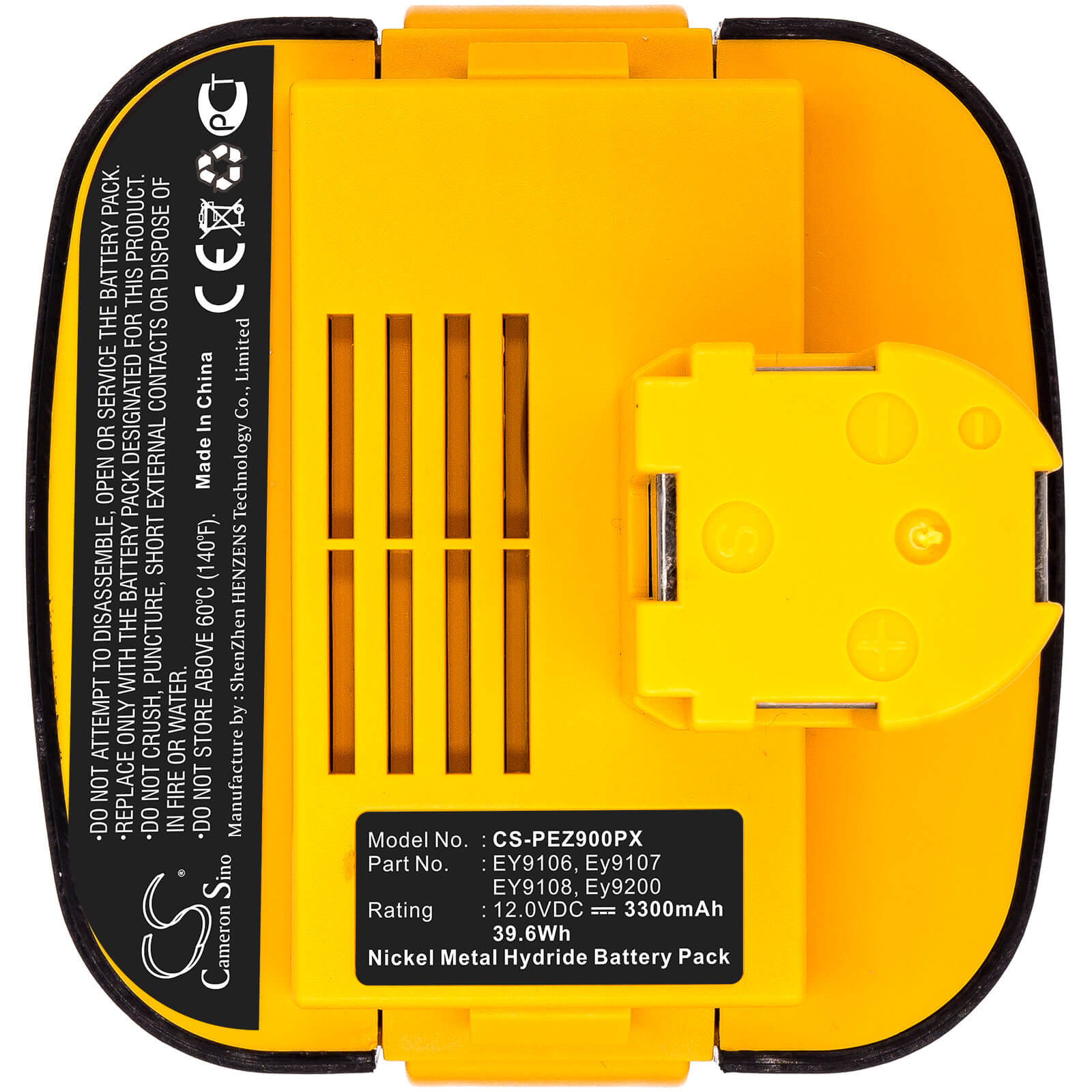 12.0V, 3300mAh, Ni-MH Battery fits Panasonic, Ey3000, Ey3502fqmkw, 39.6Wh