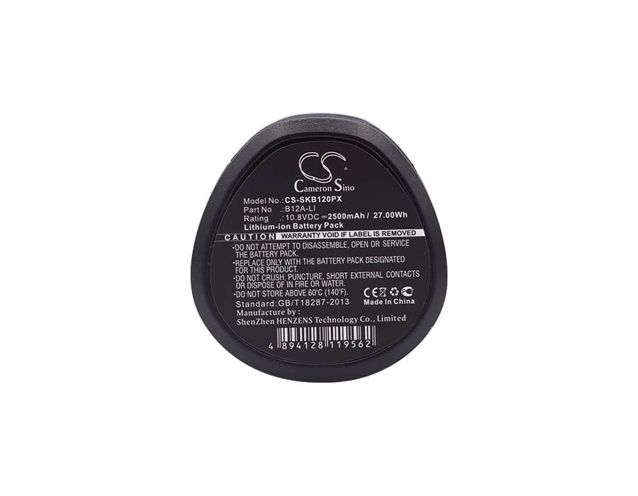 10.8V, 2500mAh, Li-ion Battery fits Skil, 2412-01, 2487-b2, 27Wh