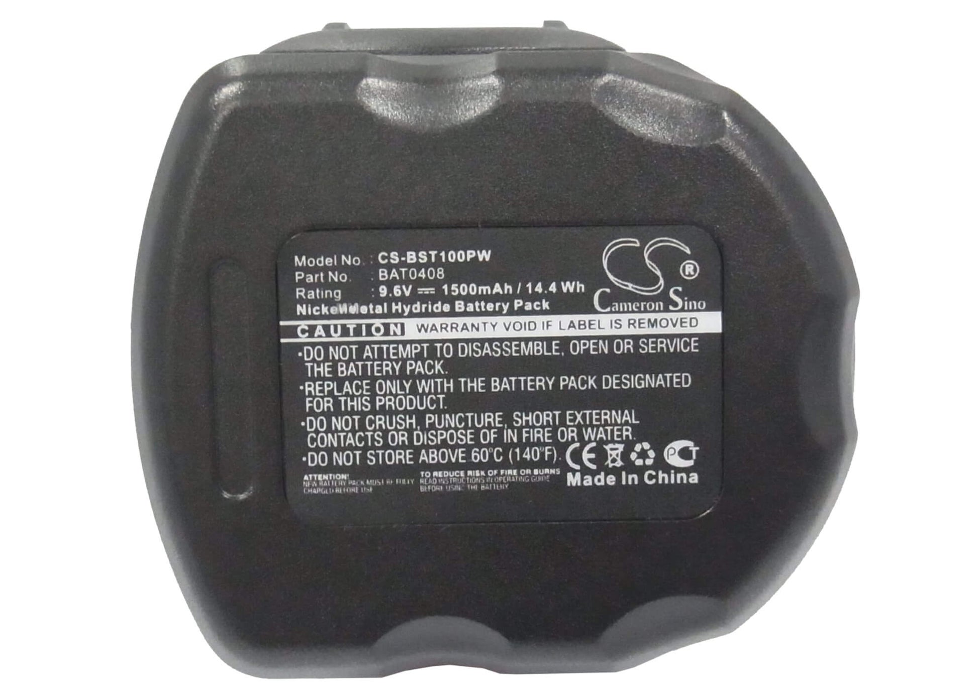 9.6V, 1500mAh, Ni-MH Battery fits Bosch, 32609, 32609-rt, 14.4Wh