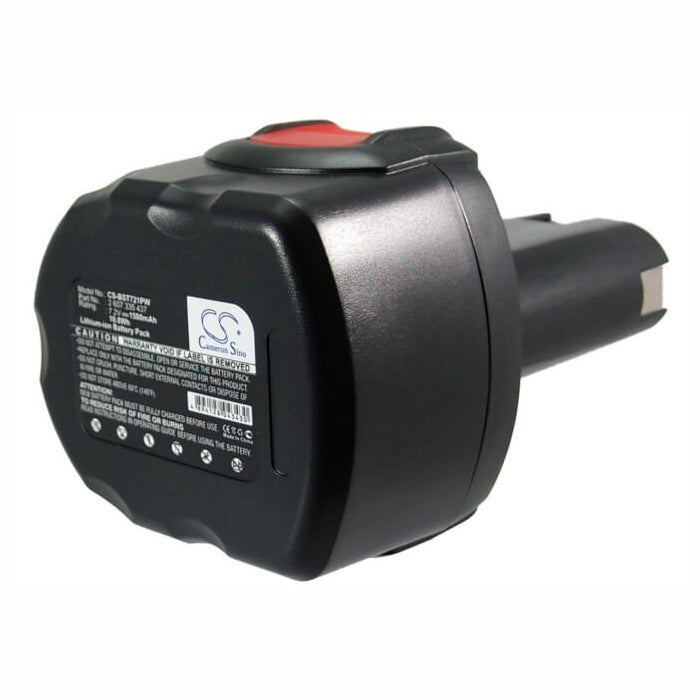 7.2V, 1500mAh, Ni-MH Battery fits Bosch, Gsr 7.2-1, Gsr7.2-1, 10.8Wh