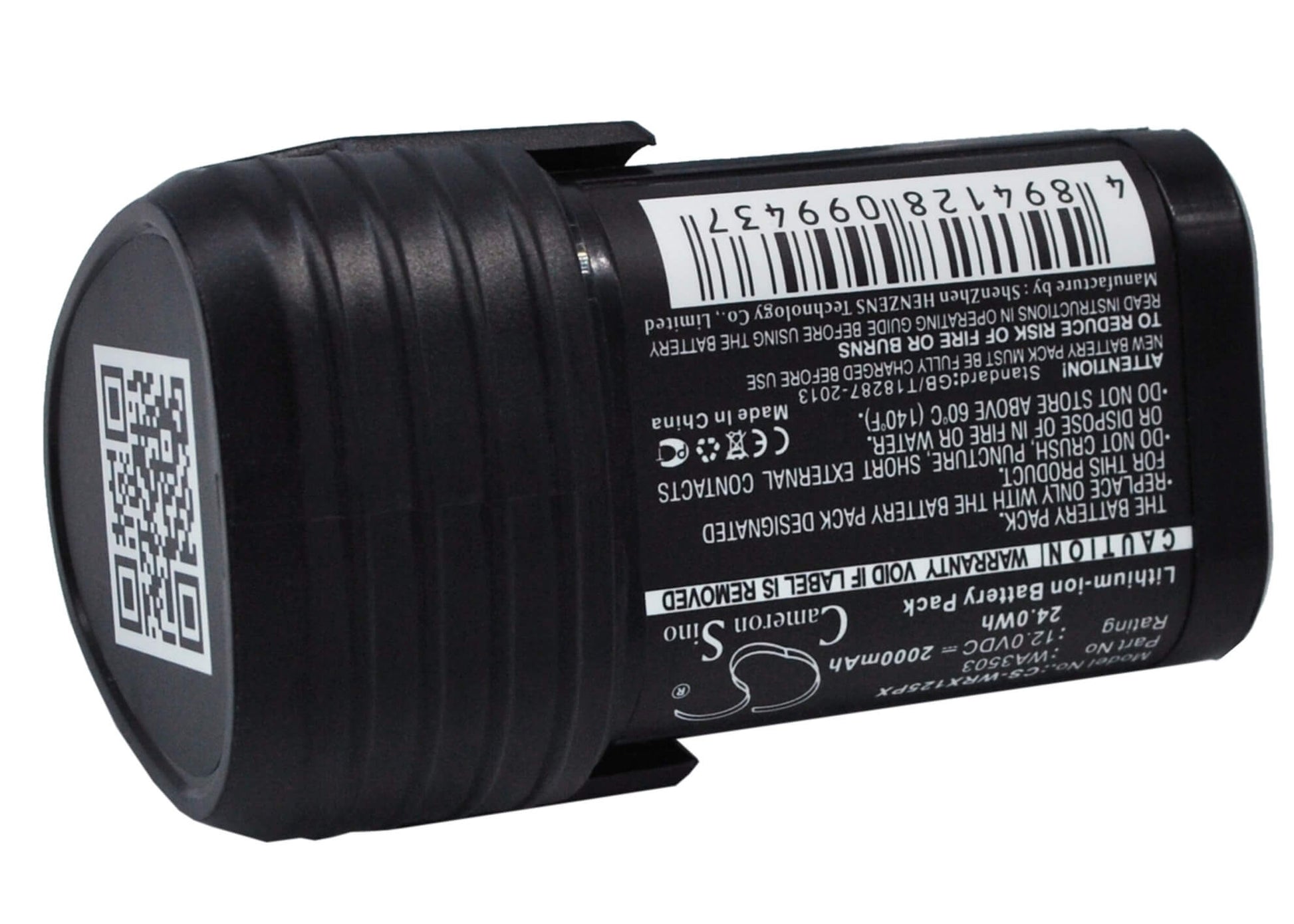 12.0V, 2000mAh, Li-ion Battery fits Worx, Wu288, Wx125, 24Wh