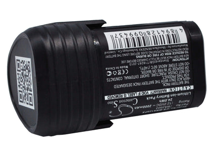 12.0V, 2000mAh, Li-ion Battery fits Worx, Wu288, Wx125, 24Wh