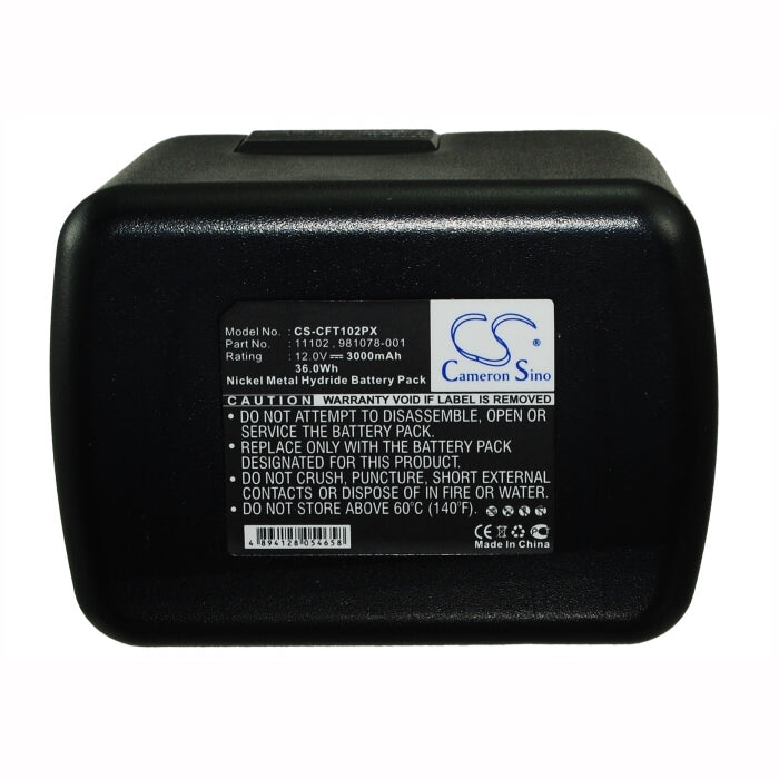 12.0V, 3000mAh, Ni-MH Battery fits Craftsman, 315.22411, 315.22411, 36Wh