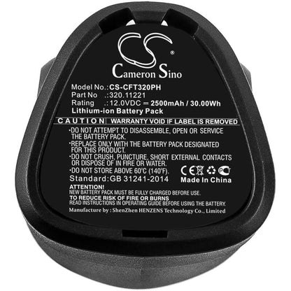 12.0V, 2500mAh, Li-ion Battery fits Craftsman, 11221, 9-11221, 30Wh