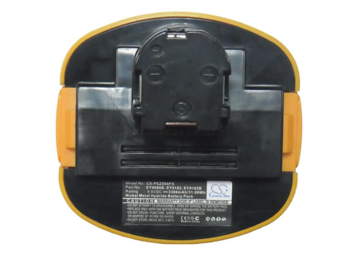 9.6V, 3300mAh, Ni-MH Battery fits Panasonic, Ey6181cqk, Ey6181crkw, 31.68Wh
