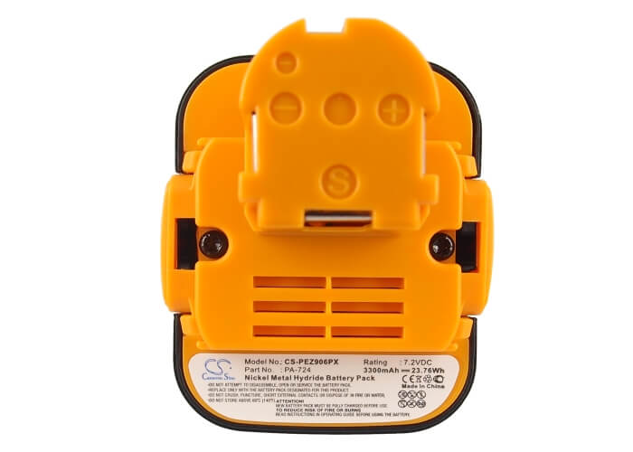 CS-PEZ906PX, Power Tools 7.2V, 3300mAh, Ni-MH Battery fits Panasonic, Ey3653, Ey3653cq, 23.76Wh