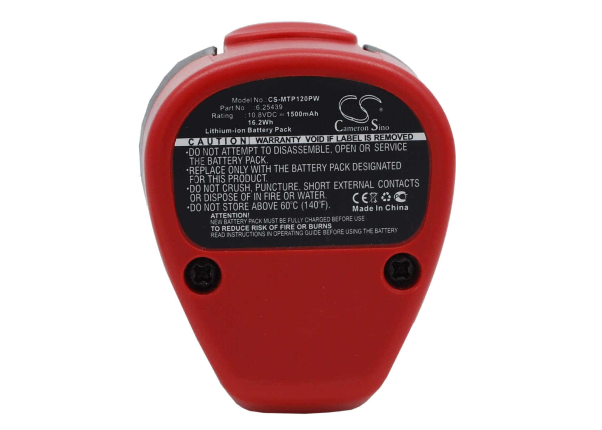 10.8V, 1500mAh, Li-ion Battery fits Metabo, Powerimpact 12, Powerled 12, 16.2Wh