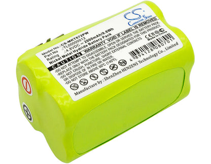 4.8V, 2000mAh, Ni-MH Battery fits Makita, 6722d, 6722dw, 9.6Wh