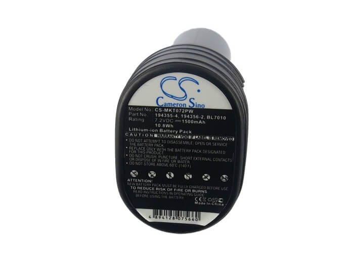 7.2V, 1500mAh, Li-ion Battery fits Makita, Cl070, Cl070d, 10.8Wh