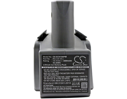 18.0V, 3000mAh, Li-ion Battery fits Einhell, Rg-ch 18 Li, 54Wh