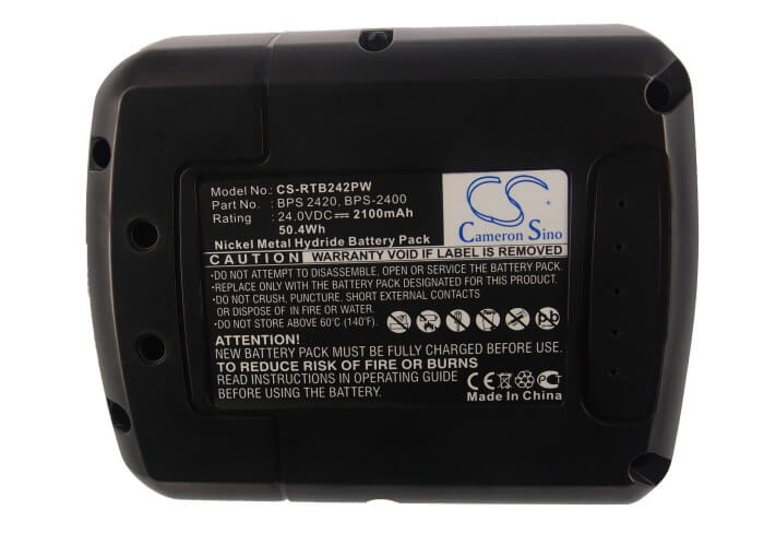 24.0V, 2100mAh, Ni-MH Battery fits Ryobi, Crh-2400re, Crh-240rh, 50.4Wh