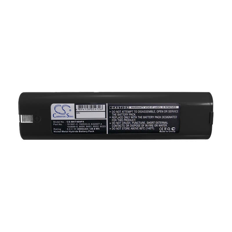 9.6V, 3000mAh, Ni-MH Battery fits Makita, 4000, 4093d, 28.8Wh