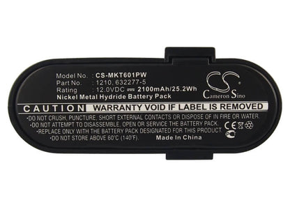 12.0V, 2100mAh, Ni-MH Battery fits Makita, 5092d, 5092dw, 25.2Wh