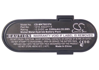 12.0V, 3300mAh, Ni-MH Battery fits Makita, 5092d, 5092dw, 39.6Wh
