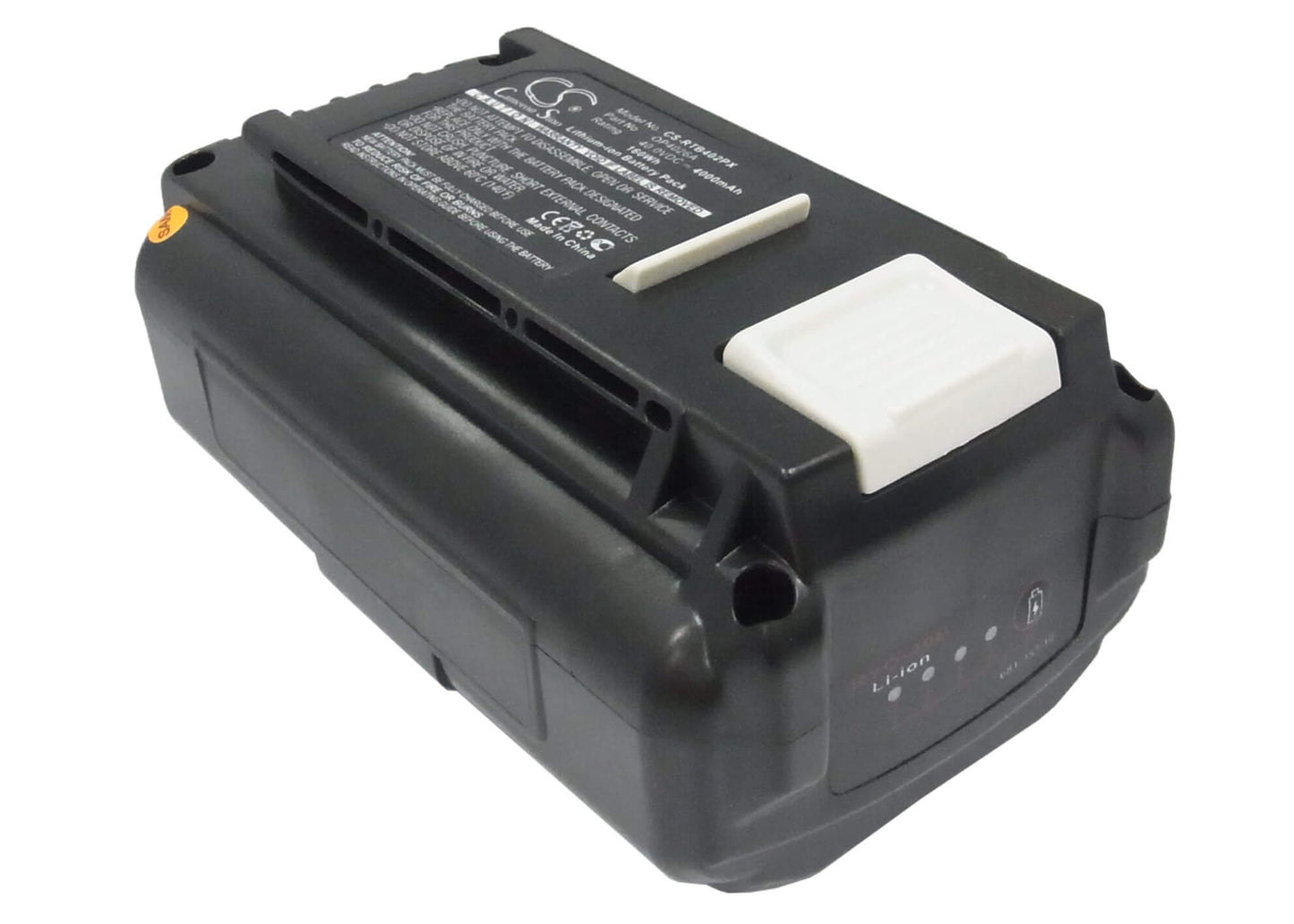 40.0V, 4000mAh, Li-ion Battery fits Ryobi, 40v 14 In Brushless Chain Saw, 40v 20 In Brushless, 160Wh