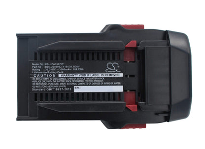 36.0V, 3000mAh, Li-ion Battery fits Hilti, Te6-a Li, Te6-a36, 108Wh