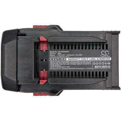 36.0V, 4000mAh, Li-ion Battery fits Hilti, Te6-a Li, Te6-a36, 144Wh