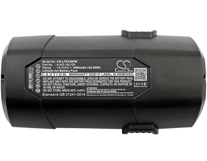 18.0V, 3000mAh, Li-ion Battery fits Lux-tools, A-ks-18li/25, 54Wh