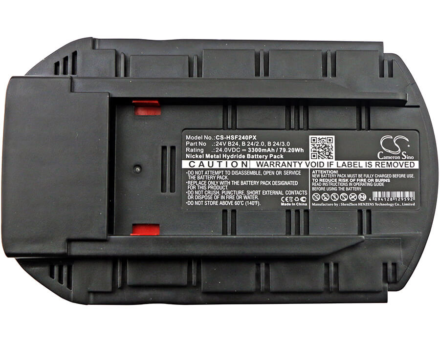 24.0V, 3300mAh, Ni-MH Battery fits Hilti, Sfl 24, Te 2-a, 79.2Wh