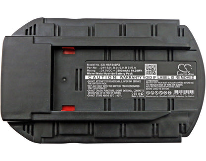 24.0V, 3300mAh, Ni-MH Battery fits Hilti, Sfl 24, Te 2-a, 79.2Wh