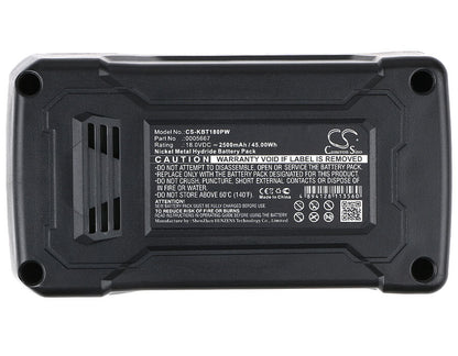 18V, 2500mAh, Ni-MH Battery fits Kobalt, K18-nb15a, 45Wh