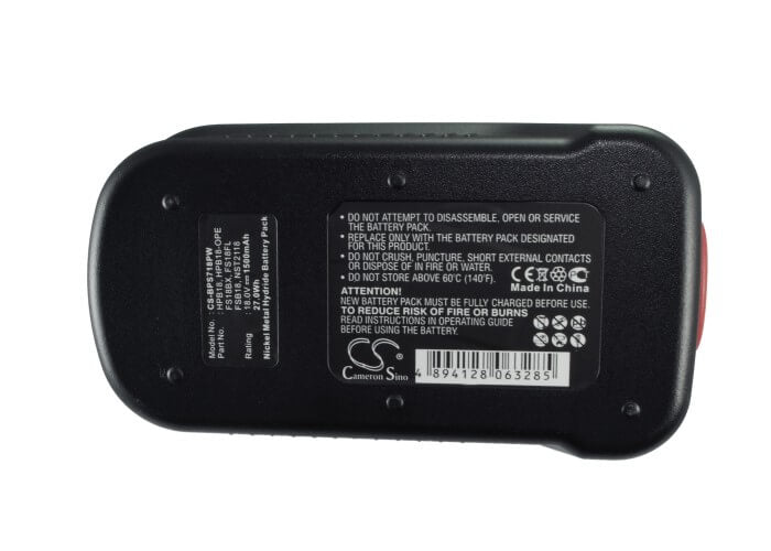 18.0V, 1500mAh, Ni-MH Battery fits Firestorm, Fs18, Fs1800, 27Wh