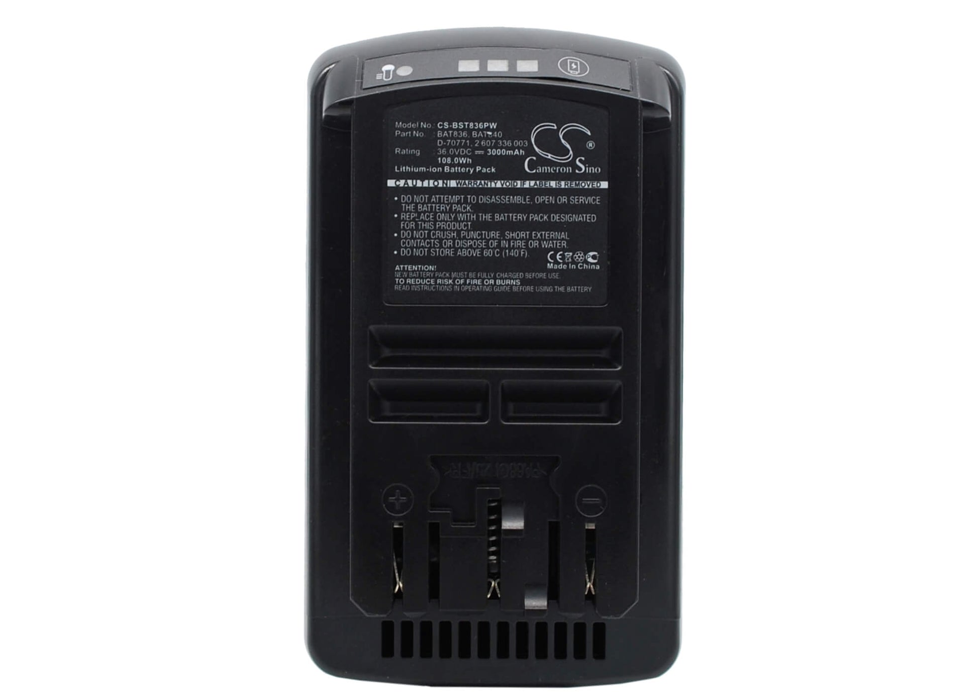 36.0V, 3000mAh, Li-ion Battery fits Bosch, 11536c, 11536c-1, 108Wh