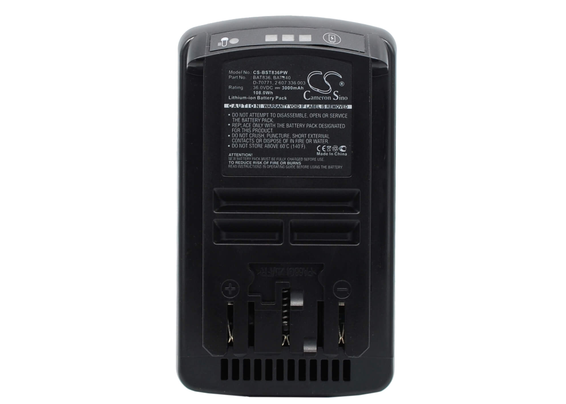 36.0V, 3000mAh, Li-ion Battery fits Bosch, 11536c, 11536c-1, 108Wh