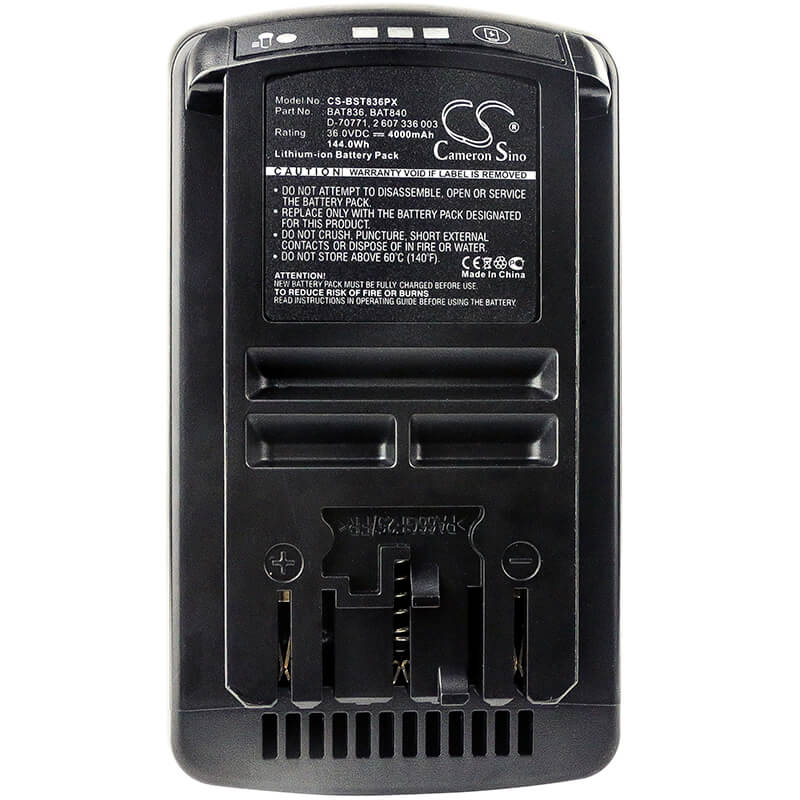 36.0V, 4000mAh, Li-ion Battery fits Bosch, 11536c, 11536c-1, 144Wh