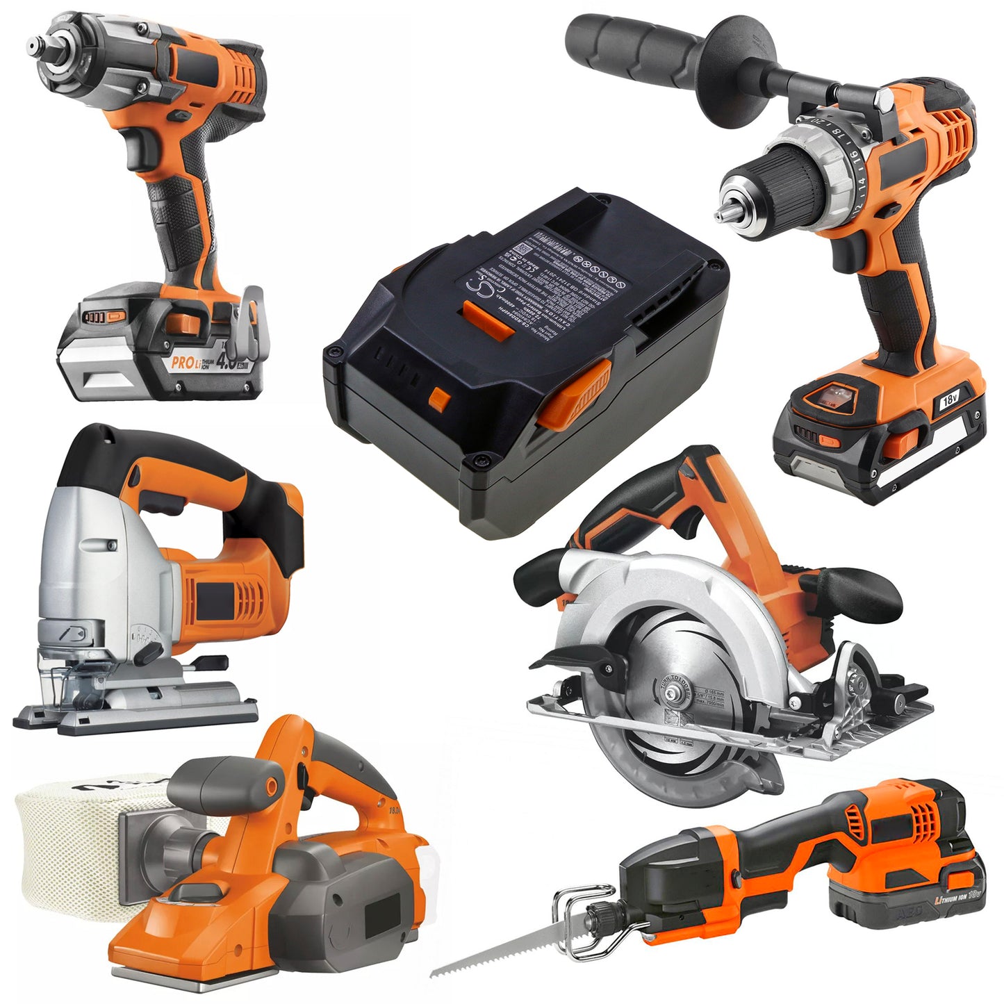 18.0V, 4000mAh, Li-ion Battery fits Ridgid, 130383001, 130383025, 72Wh